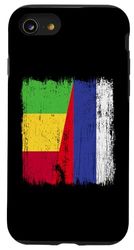 Mali Russia Half Flag Malian Russian Jersey Case for iPhone SE (2020) / 7 / 8