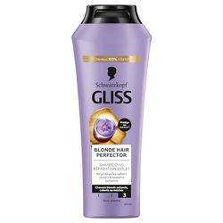 Schwarzkopf - GLISS - Shampooing Réparation Violet - Blonde Hair Perfector - Neutralise les Reflets Jaunes- Apporte de la Brillance - Cheveux blonds naturels, colorés ou méchés - Soin Intense - 250ml