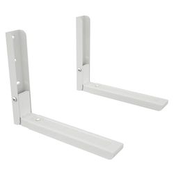 AVF - Staffe universali da parete in acciaio per microonde, bianco, set da 2