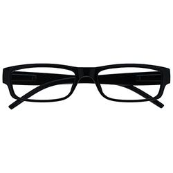 OPULIZE Ace Occhiali da Lettura, Nero, +2,00 Diottrie Unisex