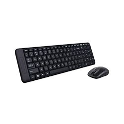 Logitech MK220 Compacte, Draadloze Toetsenbord- en Muiscombinatie voor Windows, Spaans QWERTY indeling - Zwart
