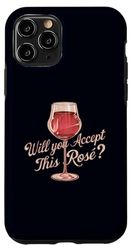 Custodia per iPhone 11 Pro Accetterai questa rosa divertente vino bere pun alcol