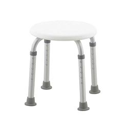 Mobiclinic, Faro Model, Perching Stool, Bath Stool, Shower Chair, Adjustable Height, Non-Slip Rubber Tips, Ergonomic, Stable and Safe