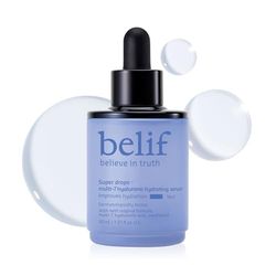 belif Super Drops - Siero Multi-7 all’Acido Ialuronico | Idratazione Profonda e Leggera con Pantenolo | Per Pelli Secche, Mature e Sensibili | Adatto a Tutti i Tipi di Pelle | Skincare Coreana 30 ml