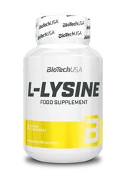 BioTechUSA L–Lysine, Complément alimentaire sous forme de gélules avec une teneur d'acides aminés essentiels, 90 gélules