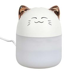 Home Deco Factory, Difusor de aceites Esenciales Led'Kawaii Cat VE6082, diseño Adorable, iluminación LED Multicolor, Ideal para el hogar, Ambiente Relajante, tamaño Compacto, diseño Surtido