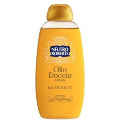 Neutro Roberts Olio Doccia con Puro Olio di Glicerina e Olio d'Argan, Formula Nutriente per una Pelle Nutrita e Sana, Deterge Senza Ungere, Flacone da 250 ml