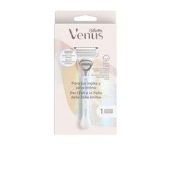 Gillette Venus - Rasoio per capelli da donna per inglese e zona intima, 1 manico + 1 ricambio, aiuta a proteggere la pelle dall'irritazione dopo la depilazione