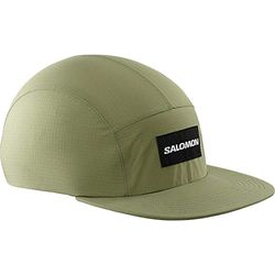 Salomon Five Panel, Casquette en Coton Unisexe, pour Ski, Trail, Course à Pied, Randonnée, Vert, Taille Unique