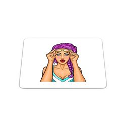 Bonamaison, Pop Art Digital Print Rectangle Mouse Mat, Non-slip Base, Office and Home, Size: 22x18cm