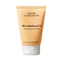 Madame La Présidente - Résolution N°6 - Masque Nutri-actif pour Cheveux Secs - Soin Hydratant et Nourrissant - 97,6 d'ingrédients d'origine naturelles -50ml