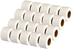 Printing Saver 20x 99010 28 x 89 mm Compatibele Standaard Adreslabels (130 Etiketten per Rol) voor LabelWriter 310 320 330 4XL 400 450 Turbo/Twin Turbo/Duo & Seiko SLP Etikettenprinter
