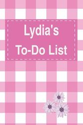 Lydia's To Do List Notebook: Blank Daily Checklist Planner for Women with 5 Top Priorities | Pink Feminine Style Pattern with Flowers