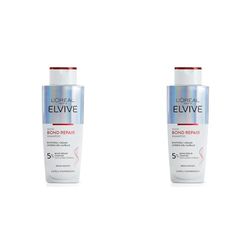 L'Oréal Paris Elvive Bond Repair Shampoo, Rafforzante, Per Capelli Danneggiati, Ricrea I Legami Interni Del Capello, Con Acido Citrico, 200 Ml (Confezione da 2)