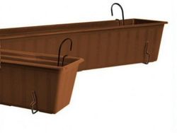Prosper Plast Agro De Balkonbox, 40 x 18 x 14 cm, Bruin, 40x18x14 cm
