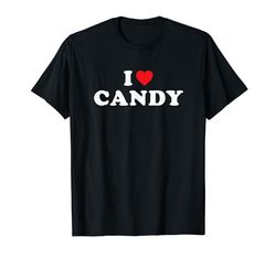 Candy Nome Regalo I Heart Candy I Love Candy Maglietta