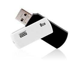 Goodram UCO2 unità flash USB 8 GB USB tipo A 2.0 Nero, Bianco - Chiavetta USB (8 GB, USB tipo A, 2.0, 20 MB/s, Girevole, Nero, Bianco)