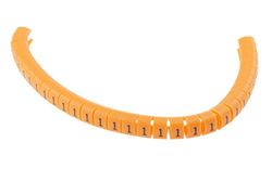 RS PRO Kabelmarkering met kliksluiting, label: 1, zwart op oranje, Ø 4 mm - 5 mm, 4 mm, 100 stuks, rol a 100 stuks