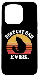 Funny Retro Vintage Best Cat Dad Ever Ragdoll Cat Lover Coque pour iPhone 15 Pro
