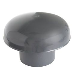 First Plast CDVM110A ventilatiekap kop salator, zwart, diameter 110 mm