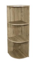 Iris Ohyama, Kast met planken/houten kast met planken / 3 niveaus hoekplank, Modulair, Design, kantoor, woonkamer, slaapkamer - Corner Shelf - CX-3C - AsBruin