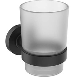 Ideal Standard Iom Portavasos Cristal Translúcido Negro Mate A9120Xg