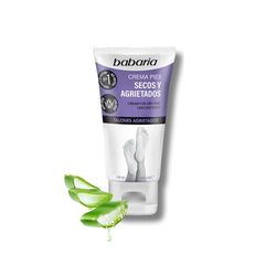 Babaria - Creme pés secos e rachados, 150 ml, creme de pés e saltos rachados, hidratação intensa, aloé vera e manteiga de karité, absorção rápida, 100% vegana