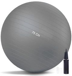G5 HT SPORT Premium multifunctionele pilatesbal, barst niet, 55/65/75/75 cm, inclusief pomp, pilates, oefeningen, gymnastiek en yoga, diameter 75 cm (voor lichaamslengte tussen 179-188 cm)