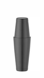 HENDI Shaker à cocktail, BarUp, shaker Boston Tin-on-Tin, utilisation universelle, 2 shakers lestés : 600ml, ø90x(H)140mm et 800ml, ø92x(H)174mm, non lavable au lave-vaisselle, acier inoxydable, noir