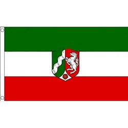 AZ FLAG - North Rhine-Westphalia Flag - 3x5 Ft - 100D Polyester Nordrhein-Westfalen Banner with Two Metal Grommets - Fade Resistant - Vivid Colors - 3' x 5' Feet - 150x90 Cm