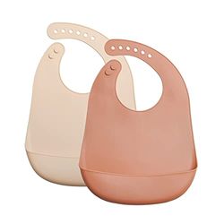 GODR7OY Unisex Kids Bb210416 Silicone Bibs, Clay, Cream, 6-18 Months UK