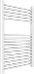 ERCOS Scaldasalviette Termoarredo Bagno Dimensioni 550x770 MM Radiatore Colore Bianco , Attacchi da 1/2" Fornito Con Kit Montaggio
