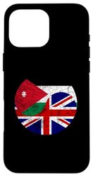 Vintage British & Jordanian Flags, UK and Jordan Tee Case for iPhone 16 Pro Max