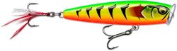 Rapala - Skitter Pop Skitter Aas Balsa constructie (loodloos) - Lock Mer & Free Flood Water - Oppervlaktezwemdiepte - Grootte 9,5 cm / 17g - Made in Estland - Vergulde Fire Tiger