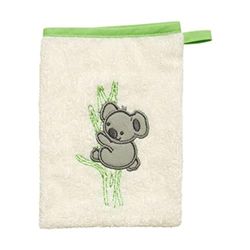 Playshoes Unisex Kinder Frottee-Waschhandschuh Terry Cloth wash mitt, 6-Beige Koala, 15x20 cm