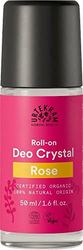 Urtekram Organic Rose Crystal Roll on Deodorante, floreale, 50 ml