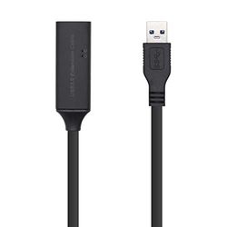 AISENS - A105-0407 - verlengkabel USB 3.0 met verlenging, type A/M-A/H, zwart, 5 m