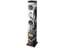 Trevi XT 104 BT Soundtower Haut-Parleur amplifié à Tour, Bluetooth, MP3, USB, SD, Aux-in, Couleur NY Taxi