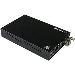 StarTech.com Convertisseur de média fibre optique GbE - Monomode LC - Convertisseur Ethernet cuivre vers fibre - 10 km (ET91000SM10)