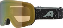 ALPINA Penken Q-LITE Lunettes de ski OTG effet miroir, renforcement du contraste et polarisées, avec protection UV 100% pour adultes, vert saule mat, taille unique