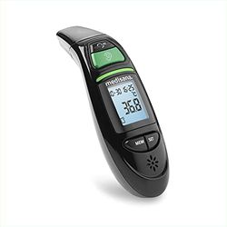 Medisana TM 750 digital 6in1 clinical thermometer ear thermometer for babies, children and adults, forehead thermometer with visual fever alarm, memory function and measurement of liquids