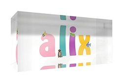 Little Helper Souvenir Décoratif en Acrylique Transparent Poli comme Diamant Style Illustratif Coloré avec le Nom de Jeune Fille Alix 5 x 15 x 2 cm Petit