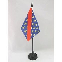 BANDERA de MESA de ALLIER 15x10cm - BANDERINA de DESPACHO DEPARTAMENTO FRANCÉS DE ALLIER 10 x 15 cm - AZ FLAG