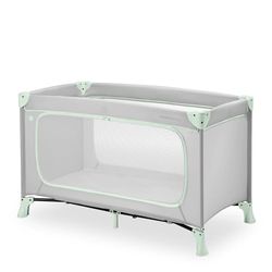 hauck Dream N Play Plus Cuna de Viaje Bebe, Parque Infantil Bebe desde el Nacimiento, Cuna Bebe Viaje con Bolsa de Transporte, Parque Bebe Plegable, Compacta - Dusty Mint