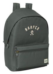 Safta HARPER & NEYER GREY - Mochila para Portátil 15.6" y USB, Ideal para Jóvenes de Diferentes Edades, Tejido Reciclado, Cómoda y Versátil, Calidad y Resistencia, 31x18x44 cm