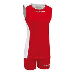 givova KITV06, unisex_adult, Rosso-Bianco, XS