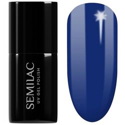 SEMILAC Gel Nail Polish 308 Festive Blue - Full Coverage Gel Polish - Soak Off Easy To Use LED/UV Nail Lamp - Long Lasting Manicure and Pedicure up to 3 weeks