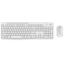 Logitech MK295 Kit Mouse e Tastiera Wireless, Layout Tedesco Qwertz, Bianco