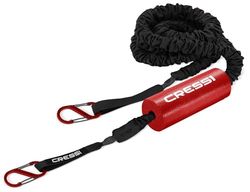 Cressi Trailer Leash - Cinghia da traino e ormeggio per SUP, Unisex Adulto, Nero/Rosso, 20 cm