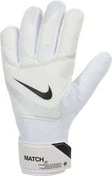 Nike Unisex Kids keepershandschoenen Nk Gk Match Jr - Ho23, wit/pure platinum/zwart, FJ4864-100, 4